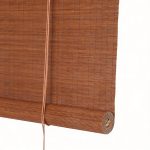WovenNatural Brown Bamboo Roll Up Shade, Custom Light Filtering 45%-90% for Window Decoration