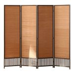 Folding bamboo room divider offered in 180x50, 200x50 and 170x40 cm panel sizes