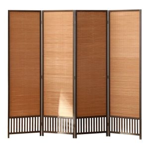 Folding bamboo room divider offered in 180x50, 200x50 and 170x40 cm panel sizes