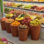 Willow planter baskets in 56x45x36 cm and 44x36x30 cm, tapered shape