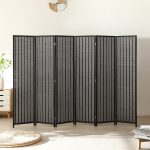 Close-up of the bamboo weave on a narrow 45 cm folding screen panel