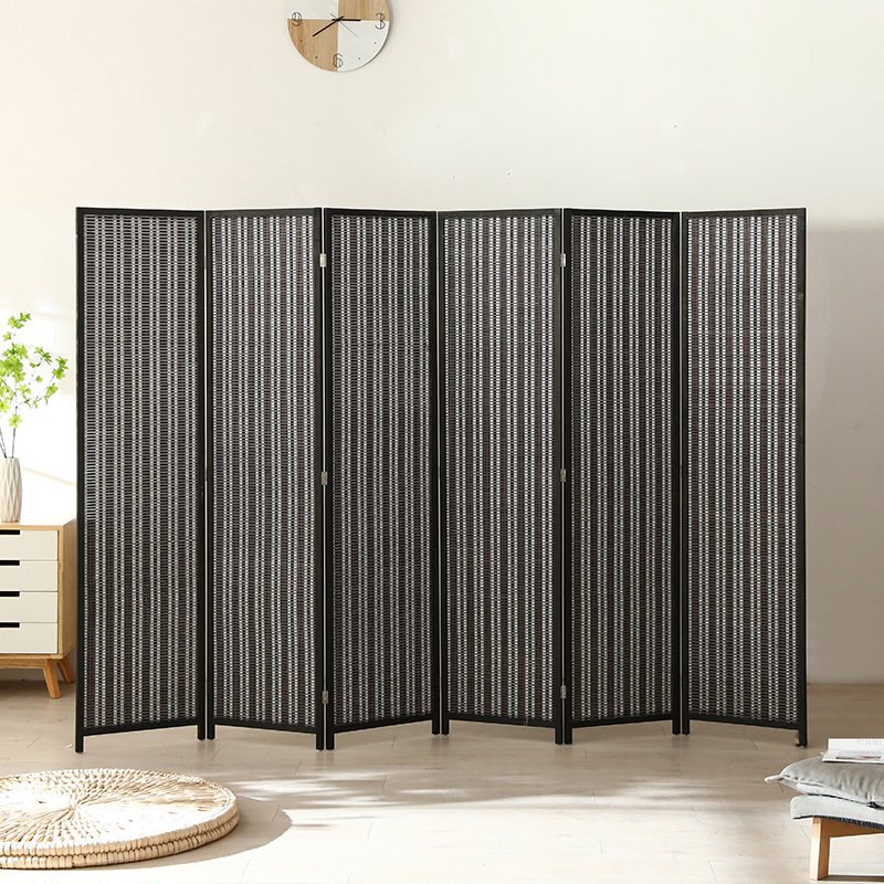 Close-up of the bamboo weave on a narrow 45 cm folding screen panel