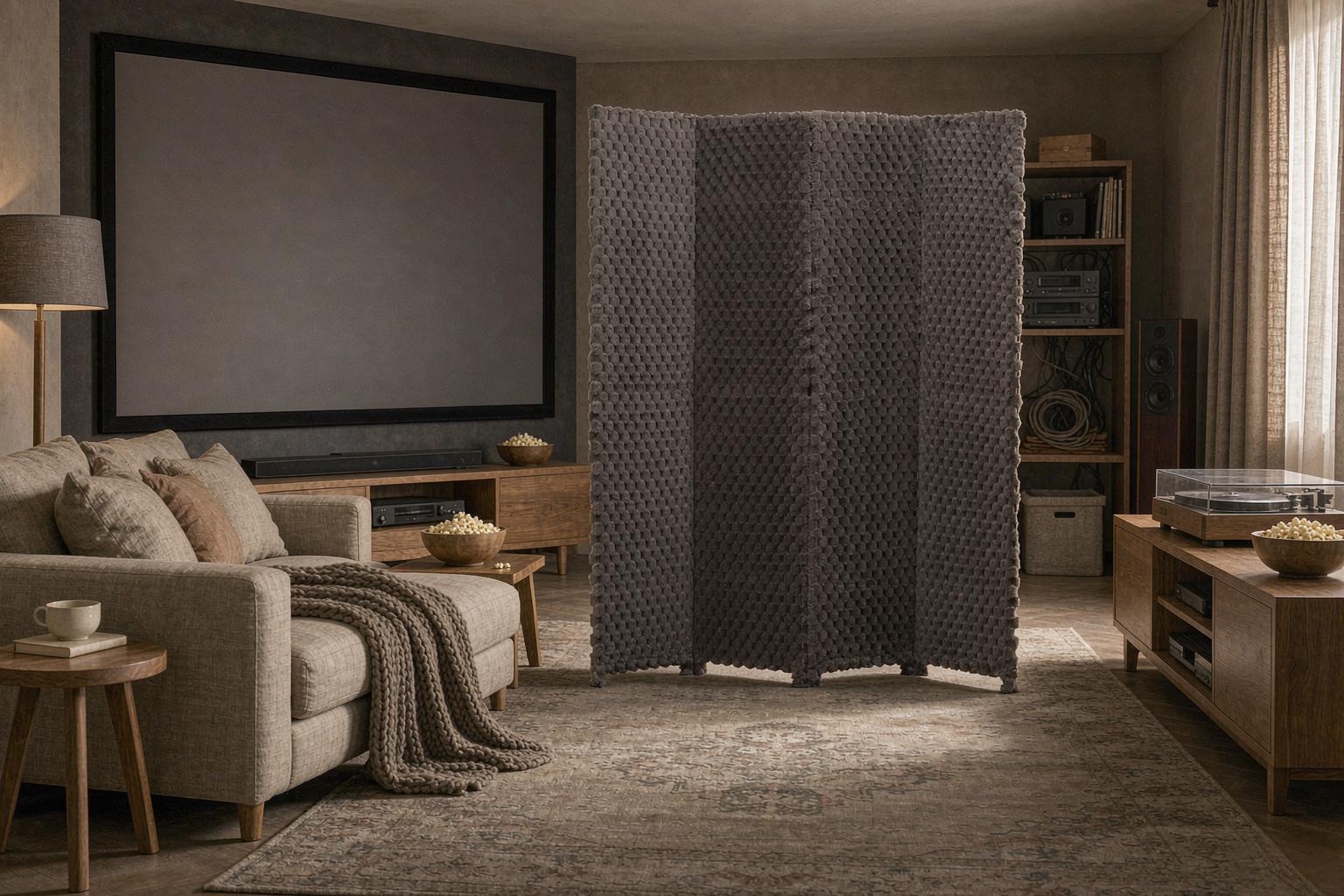 Uniform quilted dot boucle screen surface with slim floor feet shot straight on for catalogue listings